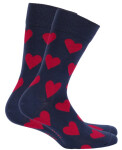 Vzorované pánske ponožky PERFECT MAN-CASUAL BLACK G95 39-41