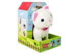 Mamido Interaktívny batériový kocúr biely chodí a spieva zvuk