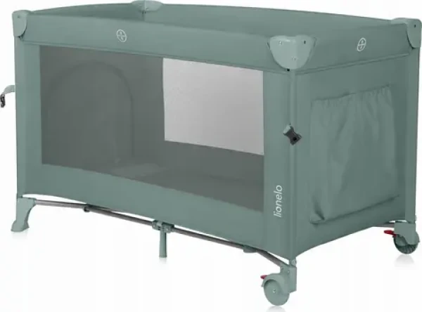 Lionelo Postieľka cestovná Ellen 3v1 Green Sage / prístelka k posteli / do 15 kg / 2 kolieska s brzdou (LO-ELLEN GREEN SAGE)