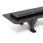 Sprchový žľab SAT 80 cm plast čierny mat ZLAB80BL ZLAB80BL