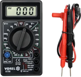 Vorel Multimeter digitálny / Digitálny multimeter / AC/ DC 500V / prúd 5A / odpor 2000? (TO-81780)