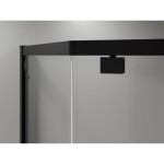 MEXEN - Exo sprchovací kút päťboký krídlový 90 x 80, transparent, čierna 812-090-080-70-00