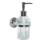 Spirella LAGUNE nástenný dávkovač mydla 0.2 L sklo / chrómovaný plast (7610583178107)
