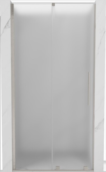 MEXEN/S - Velár posuvné sprchové dvere 110, dekor, nikel kartáčovaný 871-110-000-31-97