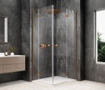 POLYSAN - GLOBE COPPER MATT obdĺžniková sprchová zástena 1200x1000, rohový vstup, číre sklo GB5200PG