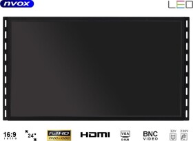 Nvox Monitor dotykowy open frame LED 24" HDMI USB VGA BNC 12V 230V Full HD