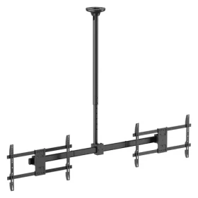 Equip Stropný držiak pre 2 TV čierna / Držiak TV / 32-60" / VESA 600x400 / nosnosť 40 kg (650376)