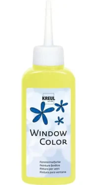 C.KREUL Farba na sklo Window Color Fluorescent Yellow 80 ml / Vodou riediteľná / Pre sklo, zrkadlá a obklady / Od 6 rokov (42781)