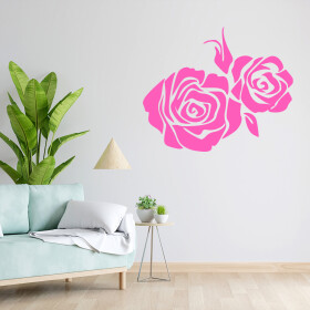 Veselá Stena Samolepka Ruža Farba: růžová, Veľkosť: 100 x 118 cm