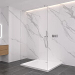 CERANO - Sprchová zástena Walk-in Onyx Duo Ľ/P - 8 mm - hranatá vzpera - chróm, transparentné sklo - 50x200 CER-8050BD2040