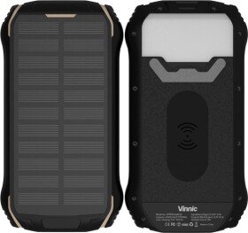 Vinnic Vinnic SACA PEAK Solar Powerbank 10.000mAh IP65 1xC 2xA, black