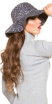 Trendy floppy Leo felt hat with ribbon Einheitsgroesse