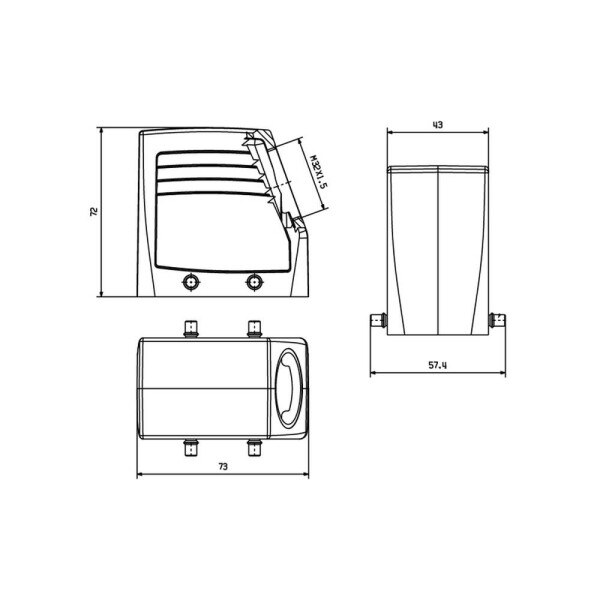 Weidmüller HDC 24D TOLU 1M32G EMC 2544000000 puzdro konektora 1 ks; 2544000000