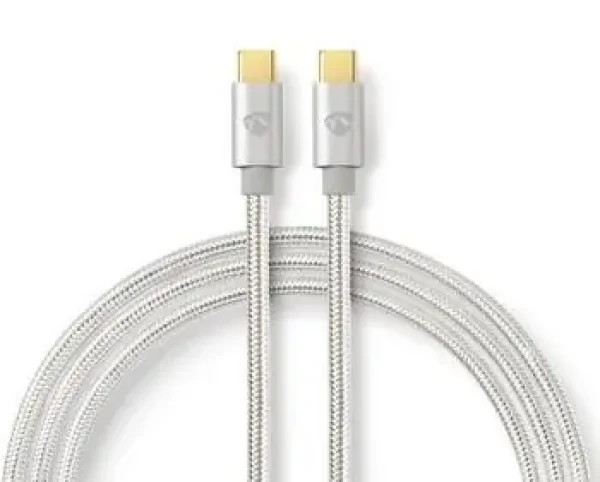Nedis Profigold Fabritallic / Kábel USB / USB-C - USB-C / USB 2.0 / 480 Mbps / 10 W / 2 m (CCTB60700AL20)