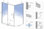 REA - Sprchovací kút Solar 80x100 čierna matná REA-K6310
