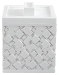 SPIRELLA Krabička na kozmetiku AGDA biela / Polyresin / 9 x 9 x 11 cm