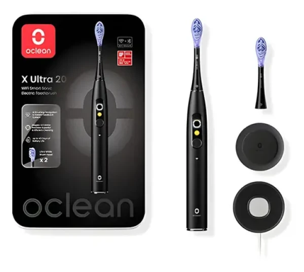 Oclean X Ultra 20 čierna / Sonická zubná kefka / AI hlasové vedenie / 84.000 kmitov / Bluetooth