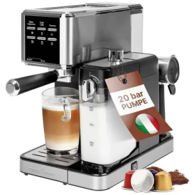 ProfiCook ES-KA 1266 strieborná / pákový kávovar / 1350W (4006160012668)