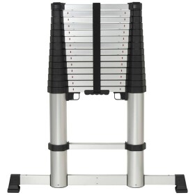 TOOLCRAFT TO-9610266 Zliatina hliníka teleskopický rebrík Montáž bez náradia Max.prac. výška: 5.12 m hliník EN 131 18.68 kg; TO-9610266