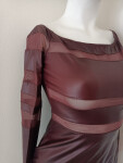 Dámske sexi šaty 18966 dark burgundy - Koucla UNI