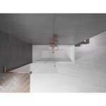 MEXEN/S - Velar L dvojkrídlová posuvná vaňová zástena 100 x 150, dekor, ružové zlato 896-100-003-31-60