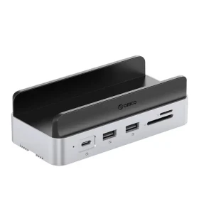 Orico MiniDock Dokovacia stanica strieborná / 3x USB-C + 3x USB-A + 1x HDMI + 1x LAN + SD/TF