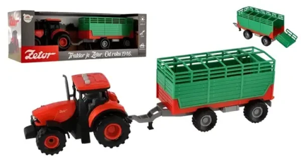 Traktor Zetor s vlekom na seno