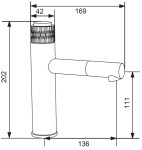 MEXEN/S - Diamond R70 Set umývadlovej a vaňovej batérie s príslušenstvom, čierna 71503R70-70
