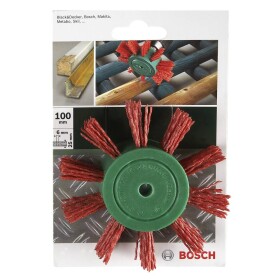 Bosch Accessories Kefa ventilátora pre vŕtačky - nylonový drôt s korundovým brusivom K80, priemer 100 mm = 100 mm Ø drieku 6 mm 2609256543 1 ks; 2609256543