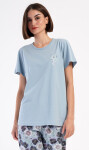 Dámske capri pyžamo Agnes šedá 4XL