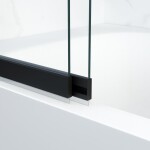 HOPA - Vaňová zástena EASY SLIDE BLACK NEW - Farba rámu - Čierna matná, Rozmer A - 100, Rozmer C - 150, Smer zatvárania - Univerzálne Ľavé / Pravé, Výplň - Číre bezpečnostné sklo - 5 mm BCEASL100BCN