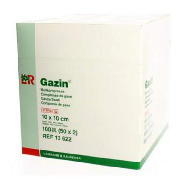 GAZIN Kompresy gázové sterilné 10 x 10 cm 50 x 2 ks