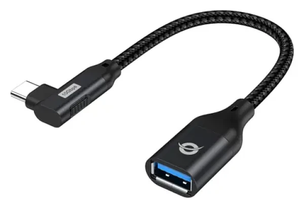 Conceptronic adaptér USB-C lomený - USB-A čierna / Adaptér / USB 3.2 Gen 2 / 10 Gbit / s / 0,15 m (ABBY19B)