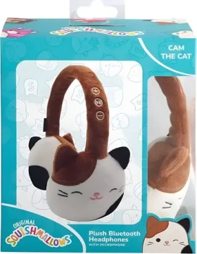 Lazerbuilt Plyšové slúchadlá Squishmallows Cam / Slúchadlá / Bluetooth 5.0 / mikrofón / dosah 10 m (HMSQM-BT-CAM)