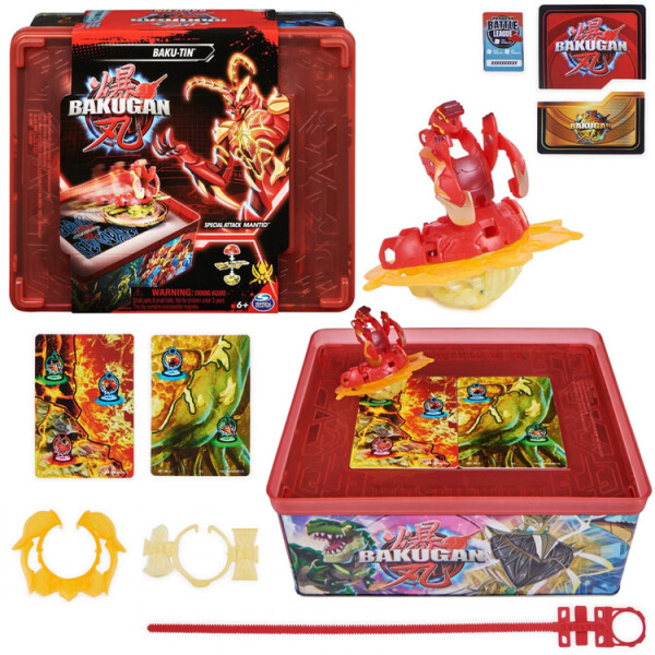 Mamido Bakugan - zberateľská plechovka s figúrkami a kartami ZA5994