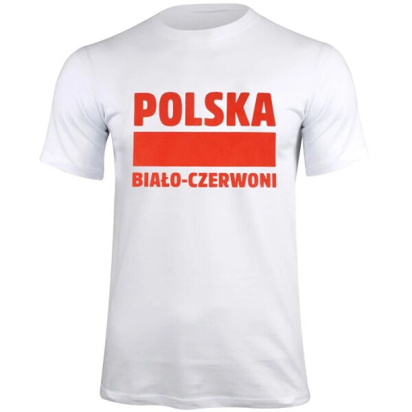 Unisex tričko Poľsko 337914 Biela s červenou - GEFFER L bílá-červená