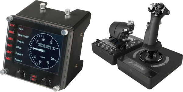 Logitech G Saitek Pro Flight Instrument Panel (945-000008) + G X56 Hotas (945-000059)