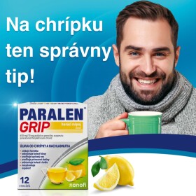 Paralen Grip horúci nápoj citrón 650 mg/10 mg plu.por.1 x 12