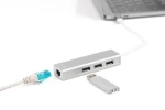 Digitus DA-70255 biela / USB-C húb / Gigabit Ethernet / 3x USB-A 3.2 Gen 1 (DA-70255)