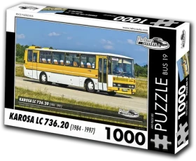 RETRO-AUTA Puzzle BUS č.19 KAROSA LC 736.20 (1984 - 1997)