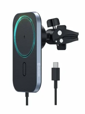 SWISSTEN MagSafe držiak telefónu do auta s bezdrôtovým nabíjaním / 15 W / MagSafe / Qi / pre iPhone 12 amp; iPhone 12 Pro (65010609)