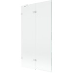 MEXEN/S - Lunar vaňová zástena 2-krídlová ľavá 100 x 150, transparent, biela 897-100-100-20-00-L