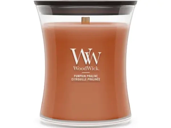 Woodwick Pumpkin Praline sviečka stredná (5038581178615)