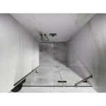 MEXEN/S - Lunar sprchové dvere krídlové pravé 115, transparent, nikel kartáčovaný 834-115-000-97-00-P