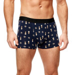 Noviti Boxerky BB006 Vzor M-2XL černá whisky XXL