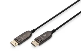 Digitus AK-340107-200-S / Kábel DisplayPort prepojovací / AOC Hybrid / DP 1.4 / 8K 60Hz / 20 m (AK-340107-200-S)