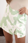 Dámske šortky so sukňou a zvieracou potlačou jasne zelenej farby UNI