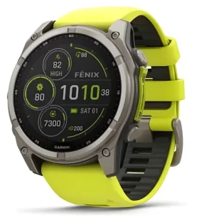 Garmin Fenix 8 51mm titánová žltá/grafitová / Chytré hodinky / GPS / 1.4" d. displej / BT / WiFi / vodeodolné (010-02907-21)