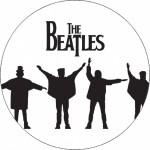 Jedlý papier The Beatles siluety 19,5 cm - Pictu Hap - Pictu Hap