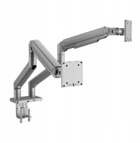 Jan Nowak Metalowy držiak na dwa monitory JAKE, Sivý